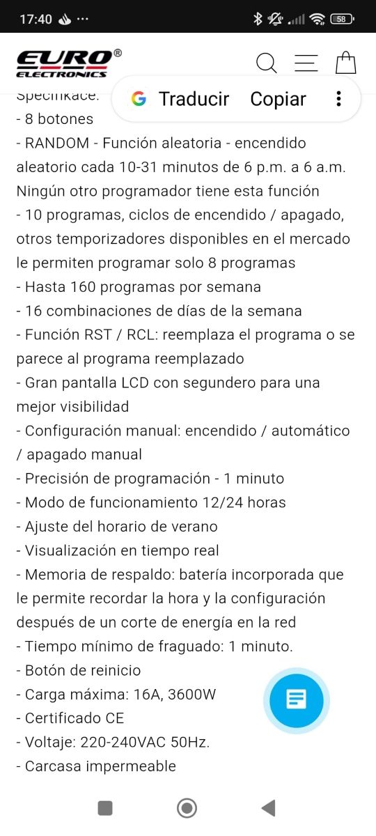 Temporizador digital Maclean Energy