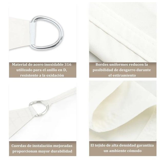 Toldo vela Cuadrado 2'5x3'5m