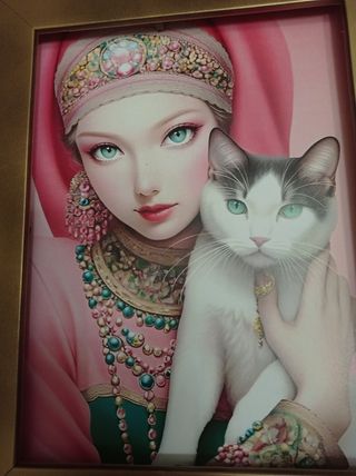 4 Láminas ArteGato Mujer
