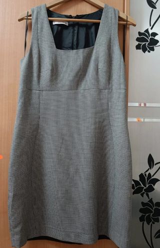 Vestido Mango gris y negro. Talla L. 3 EUROS
