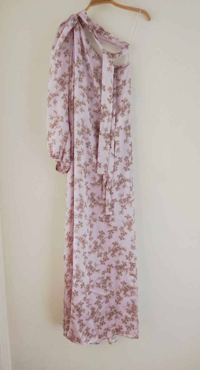 Vestido Zara seda rosa - Talla única