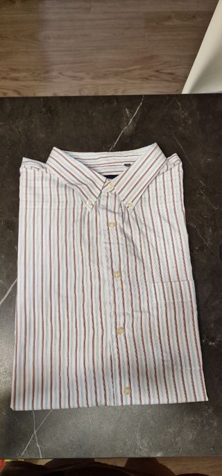 Camisa rayas hombre manga corta