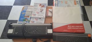 Plastificadora/laminadora + fundas y guillotina