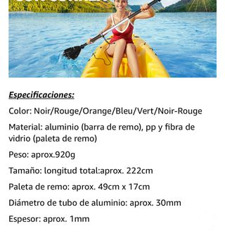 2 Remos Kayak Sup Piragua Canoa OVERMONT
