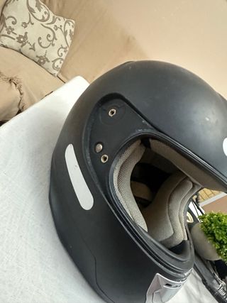 Casco moto negro
