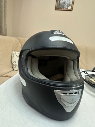 Casco moto negro