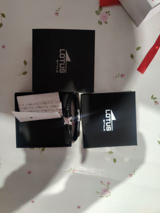 Pulsera Lotus Style - Negra y Plata