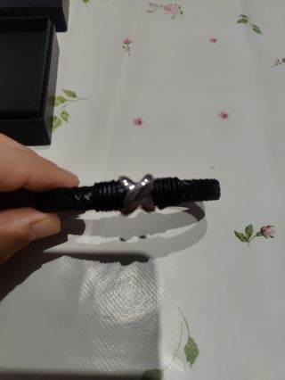 Pulsera Lotus Style - Negra y Plata