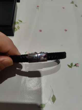 Pulsera Lotus Style - Negra y Plata