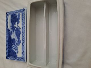 Caja cerámica azul china