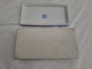 Caja cerámica azul china