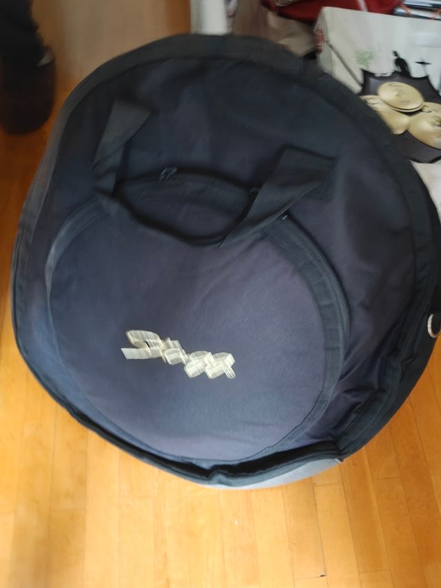 pack set platos bateria Stagg  + funda + escobilla