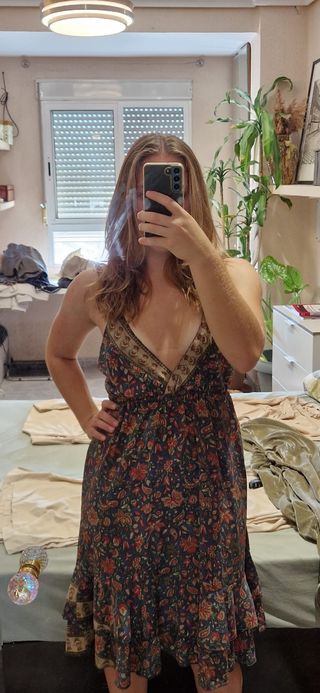 Vestido floral verano azul