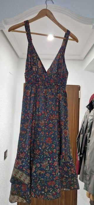 Vestido floral verano azul