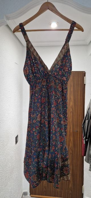 Vestido floral verano azul