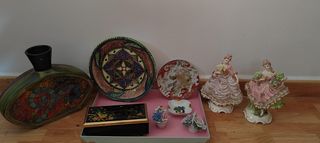 Lote objetos decorativos vintage