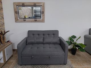 Sofa cama gris - 2 plazas