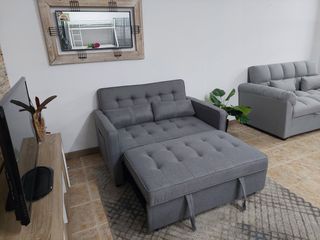 Sofa cama gris - 2 plazas