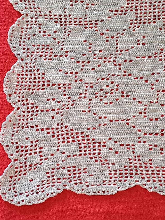 Centro uncinetto bianco cotone