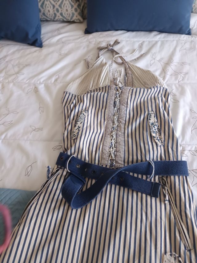 Vestido Desigual rayas azul blanco