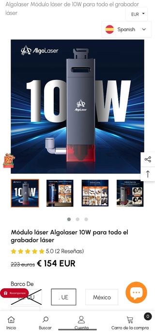 Algolaser Alpha MK2 10W - Grabador Láser