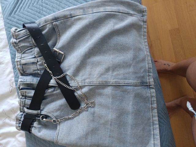 Mini Falda Vaquera con Cinturón