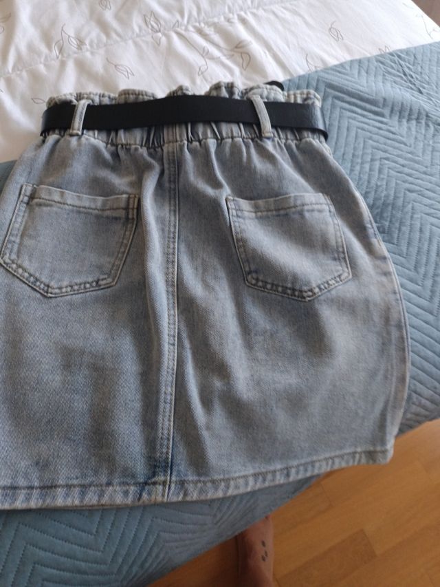 Mini Falda Vaquera con Cinturón