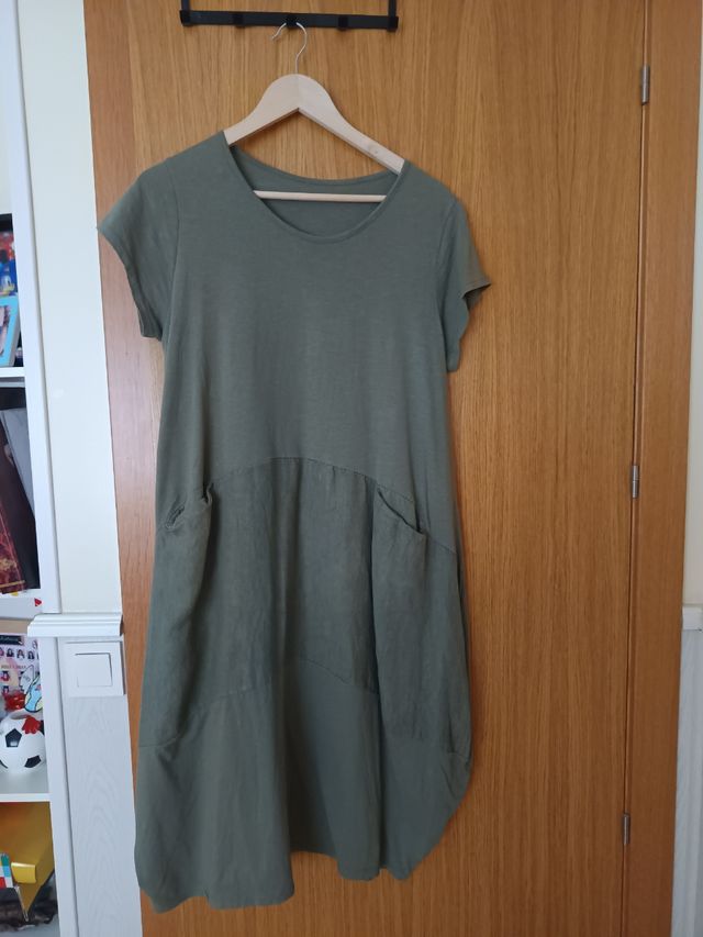 Vestido verde oliva - Talla única