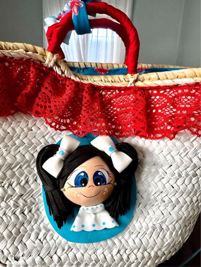 Borsa da spiaggia per bambina: cestino in vimini