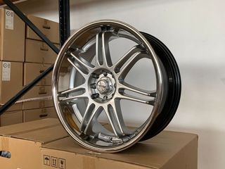 4 LLANTAS sato 7 SILVER 7.5x18 4x100 4x114.3 et38