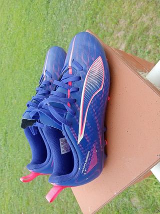Zapatillas Puma Fútbol Niño - Azul Rosa