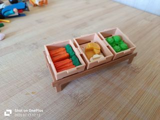 Puesto mercado Playmobil: Frutas y verduras