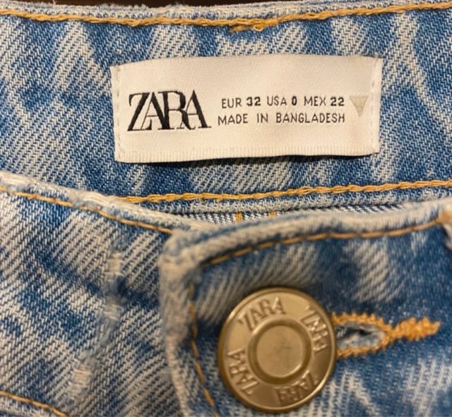 Vaqueros rectos Zara - Azul