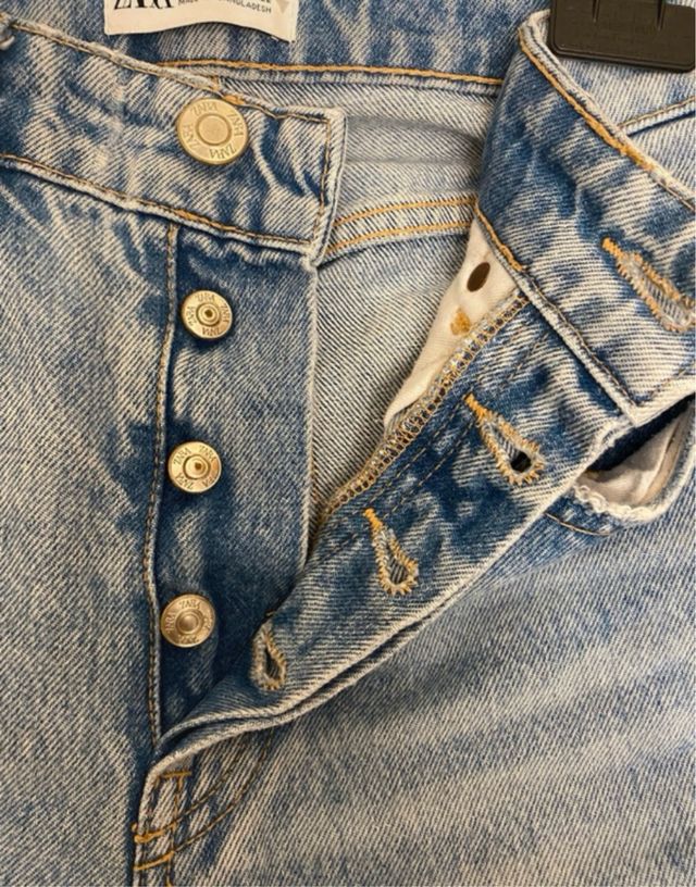 Vaqueros rectos Zara - Azul
