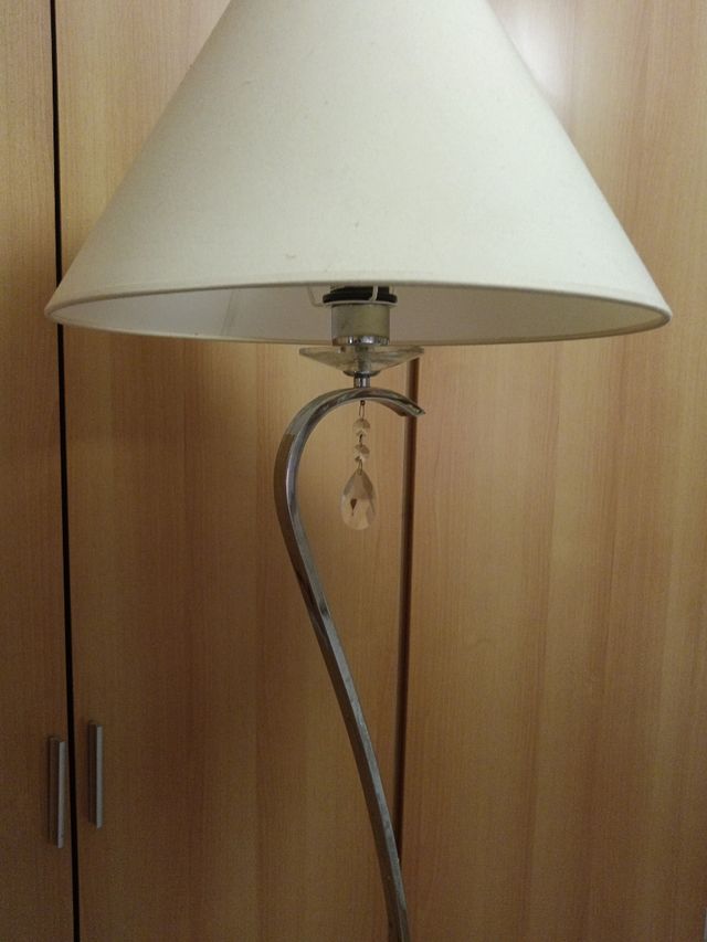 Lámpara arco plata - beige