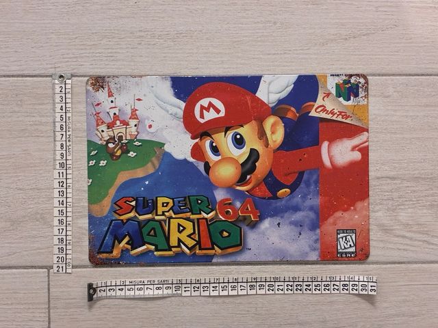 Super Mario 64 - Nintendo 64 - poster alluminio