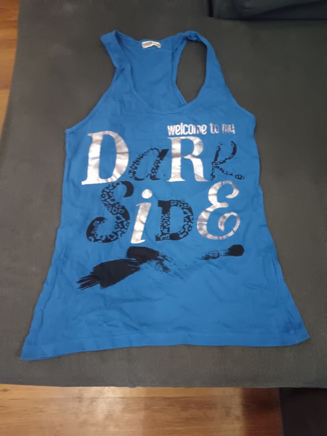 Camiseta tirantes Dark Side azul