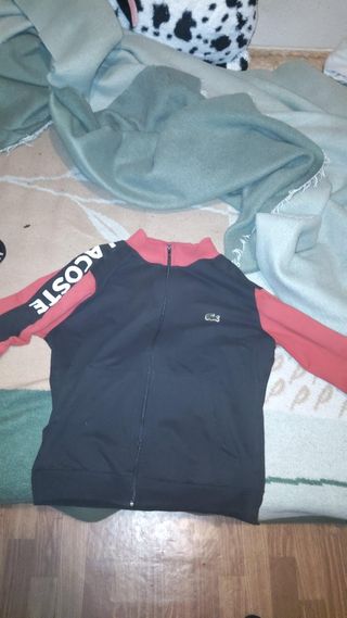 Chándal Lacoste S - Negro/Rojo