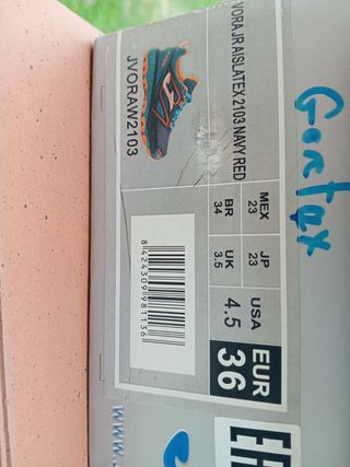 Zapatillas Jvorajraslatex - Azul y Naranja - 36