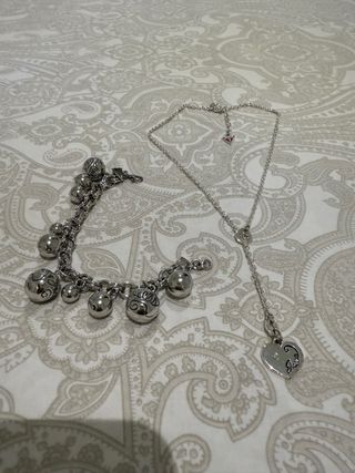 Collar y Pulsera Guess Plata