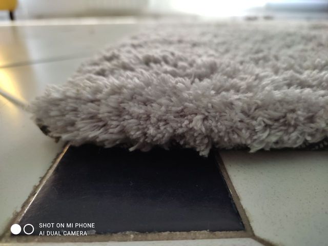 4 Alfombra gris - pelo grueso - salon