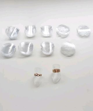 100 Expositores anillos - transparentes