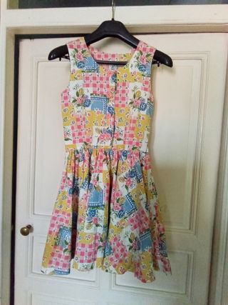 Vestido vintage multicolor