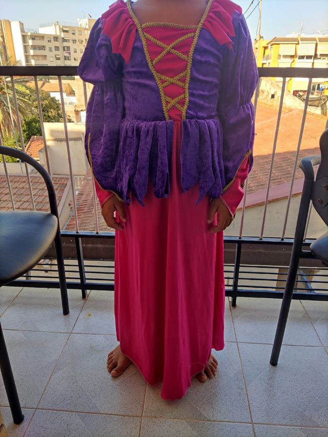Disfraz princesa medieval niña 7-9 años