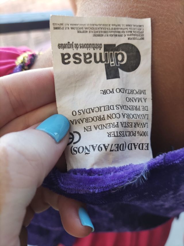 Disfraz princesa medieval niña 7-9 años