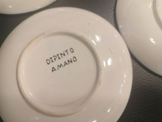 4 Piattini in Porcellana - Blu e Bianco