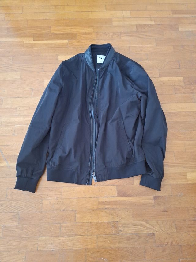 Chaqueta bomber Zara negra - Talla L