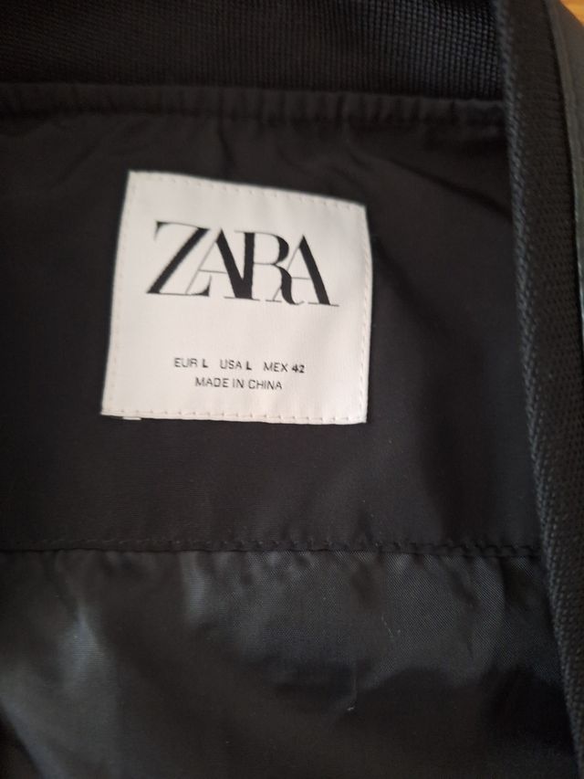Chaqueta bomber Zara negra - Talla L