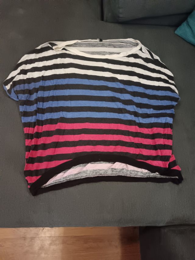 Camiseta rayas azul marino L