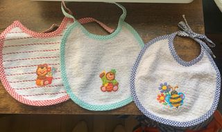 3 bavaglini neonato vintage
